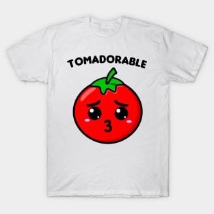 Adorable red Kawaii Tomato called Tomadorable T-Shirt